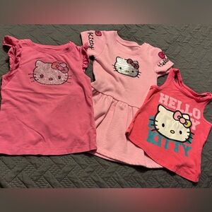 Hello Kitty Pink Dress & 2 TOPS SZ 3T